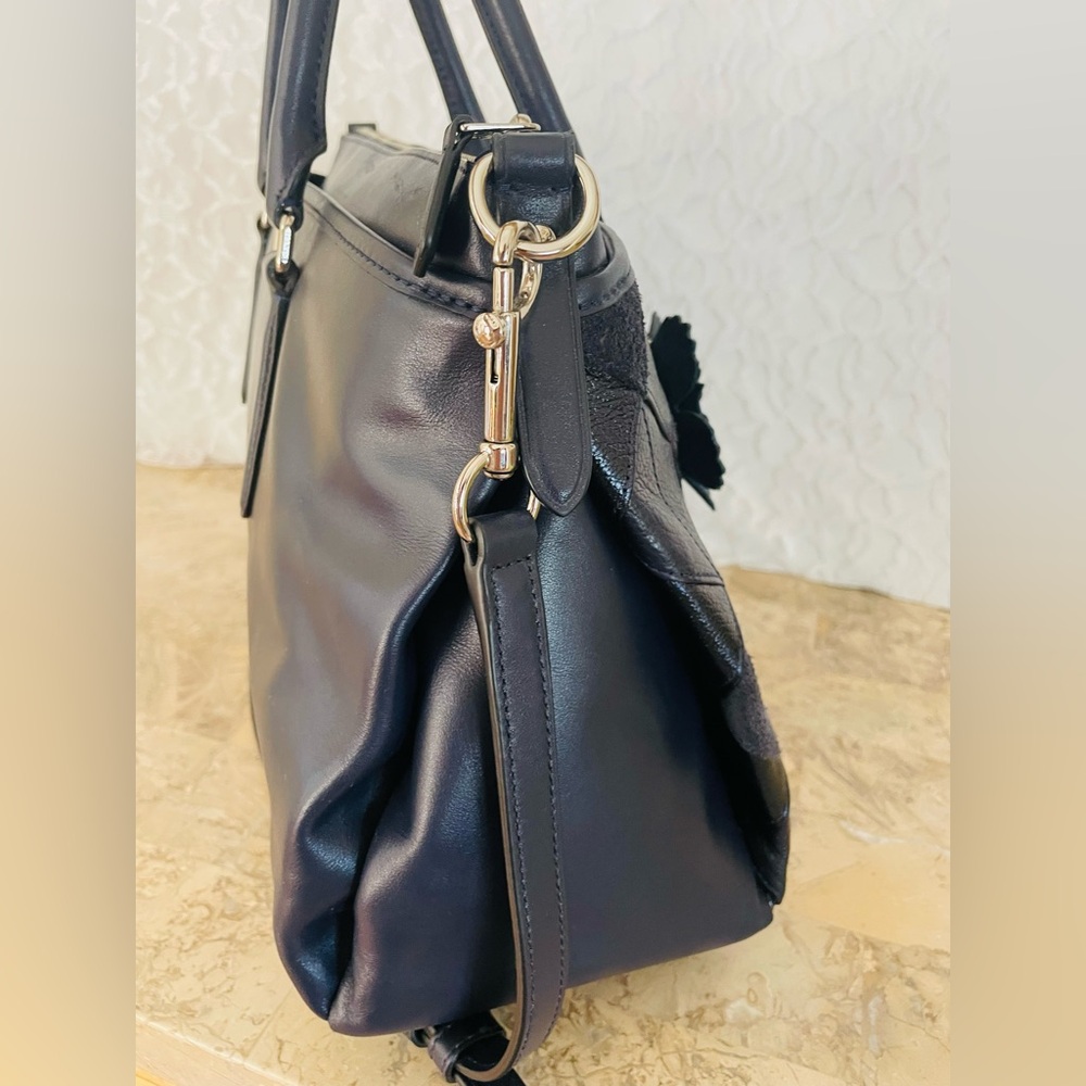 Coach Morgan Patchwork Elegant Navy Multicolor Le… - image 4